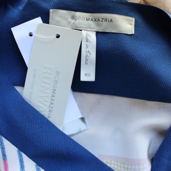 BCBG MaxAzria Runway Kimono Dress hankerchief Silk Asian aztec midi Caftan NWT - Picture 11 of 11